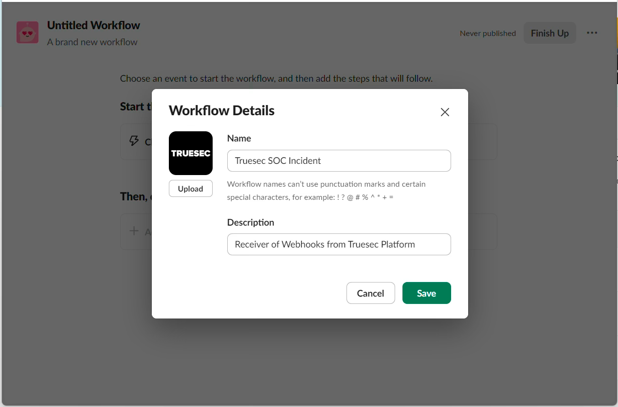 Workflow details